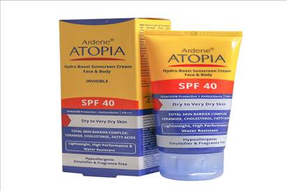 کرم ضد آفتاب رطوبت رسان SPF40 آتوپیا آردن مناسب پوست های خشک و خیلی خشک بدون رنگ ۵۰ گرم